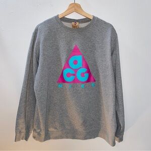 Men’s Nike ACG Crew Fleece Men’s Size XL Gray AR8796-063 Crewneck Sweatshirt